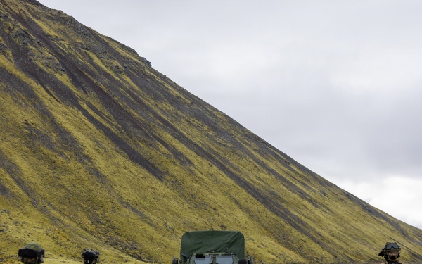 Norwegian Home Guard Soldiers provide security for U.S. Marines on Jan Mayen