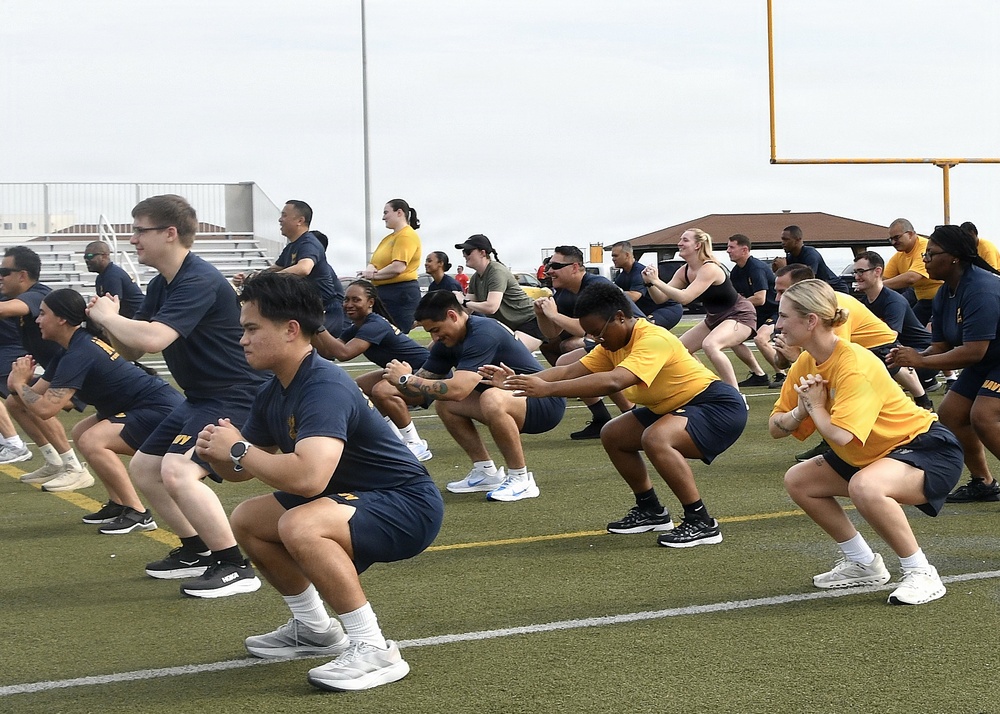Fit to Fight: Over 100 FLC Yokosuka Personnel Kick Off Inaugural Command PT
