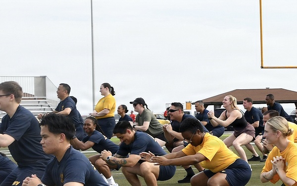 Fit to Fight: Over 100 FLC Yokosuka Personnel Kick Off Inaugural Command PT