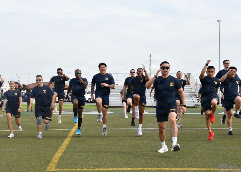 Fit to Fight: Over 100 FLC Yokosuka Personnel Kick Off Inaugural Command PT