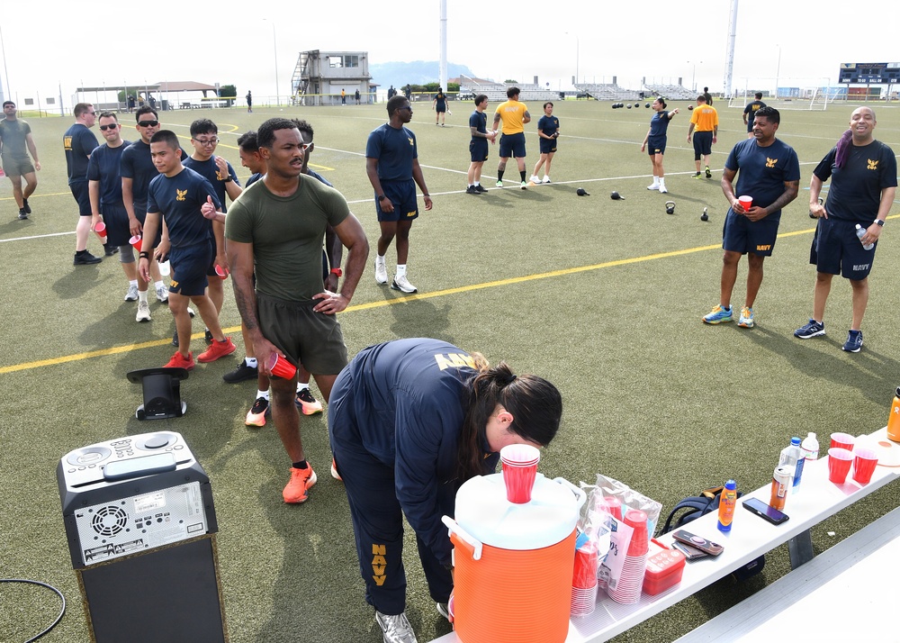 Fit to Fight: Over 100 FLC Yokosuka Personnel Kick Off Inaugural Command PT