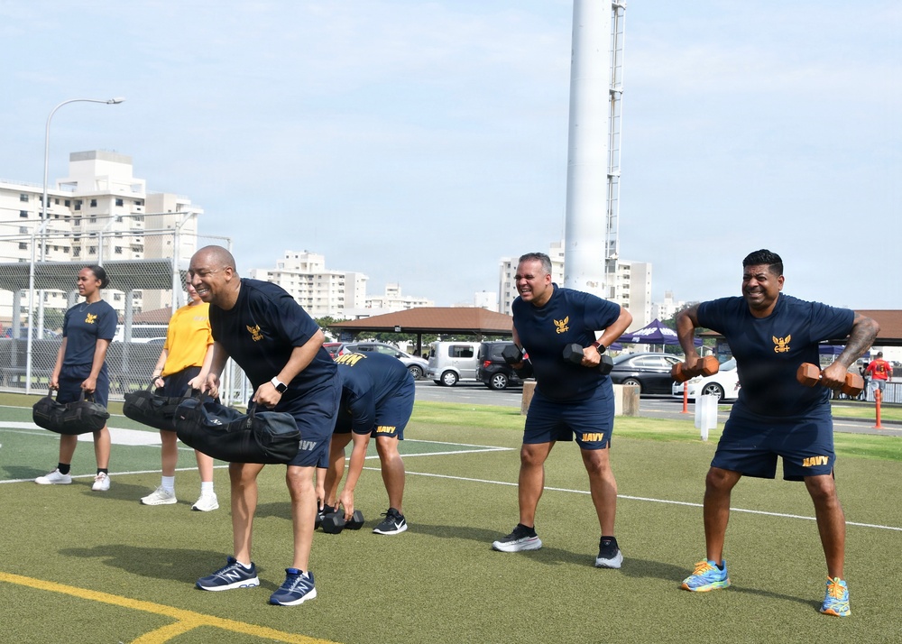 Fit to Fight: Over 100 FLC Yokosuka Personnel Kick Off Inaugural Command PT