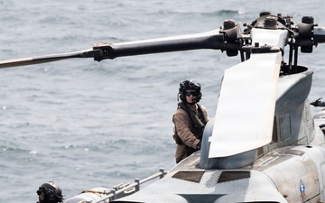 U.S. Marines Conduct Aircraft Maintenance Aboard USS Boxer