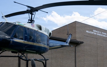 USAF UH-1N Hueys conduct media flight from JBA