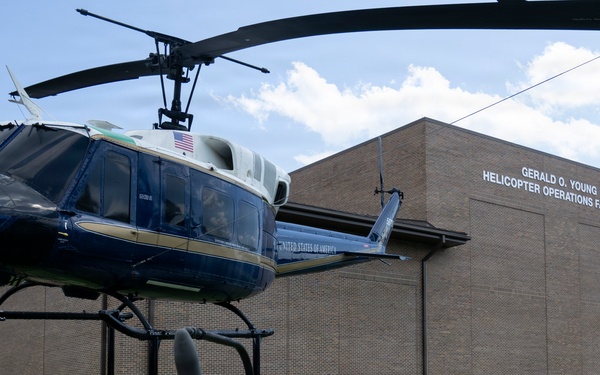 USAF UH-1N Hueys conduct media flight from JBA