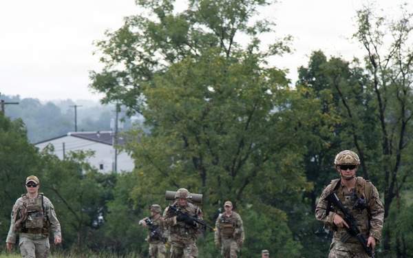 Combat medic students tested during field training
