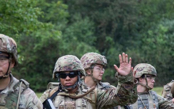 Combat medic students tested during field training