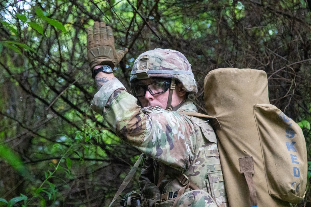 Combat medic students tested during field training