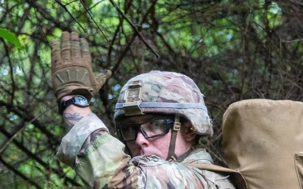 Combat medic students tested during field training