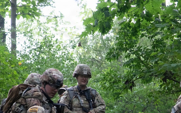 Combat medic students tested during field training