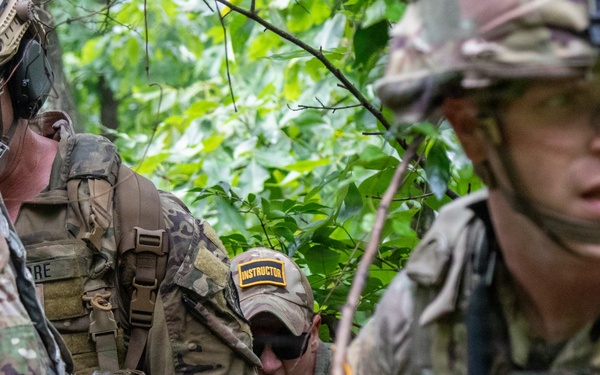 Combat medic students tested during field training