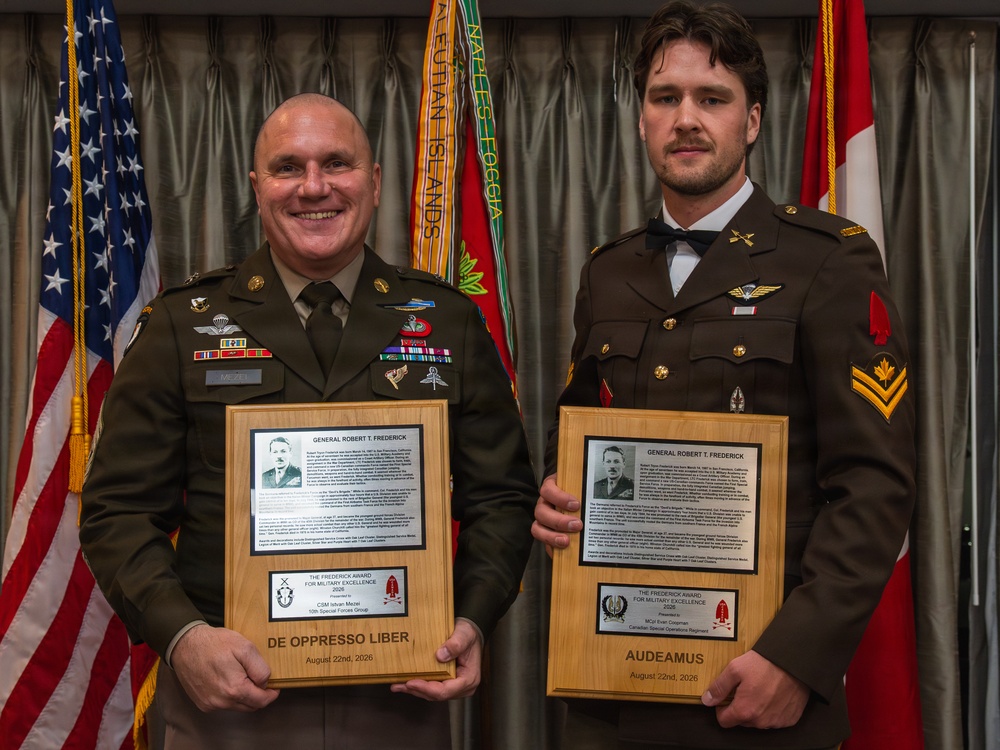 U.S., Canadian Special Forces Soldiers receive 2026 Frederick Award