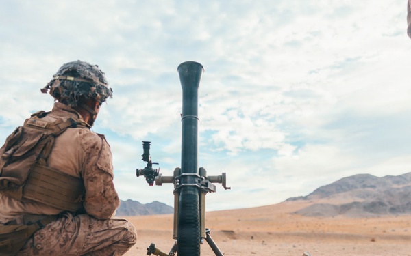 2nd Battalion 1st Marines conduct live-fire mortar range