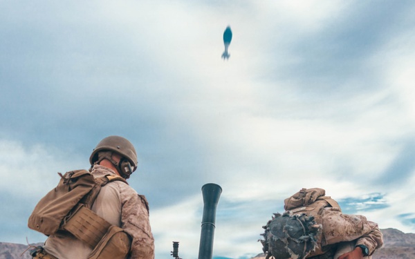 2nd Battalion 1st Marines conduct live-fire mortar range