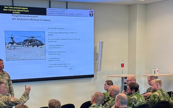 NY Army Guard aviators share air assault tips with Swedish counterparts