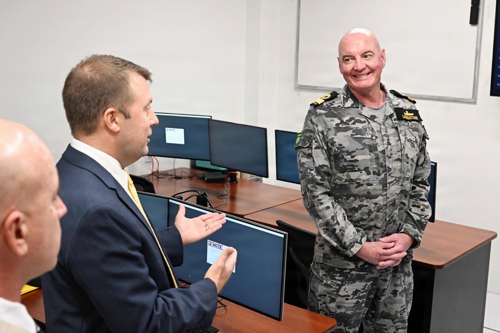 Commodore (0-7) Edward Seymour, Director General Maritime Surface and Above Water Combat, Royal Australian Navy (RAN), visit to SCSTC HQ/SCSTC ATRC