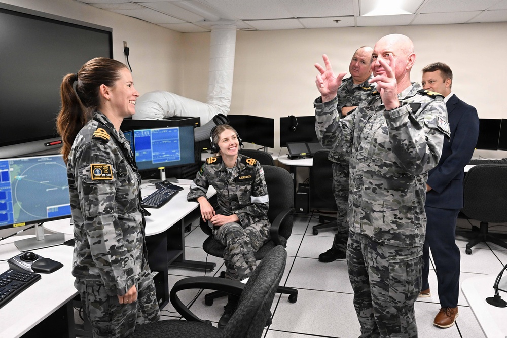 Commodore (0-7) Edward Seymour, Director General Maritime Surface and Above Water Combat, Royal Australian Navy (RAN), visit to SCSTC HQ/SCSTC ATRC