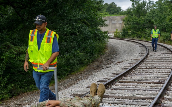Testing Out the Newly Invented Railroad Rescue Trolley