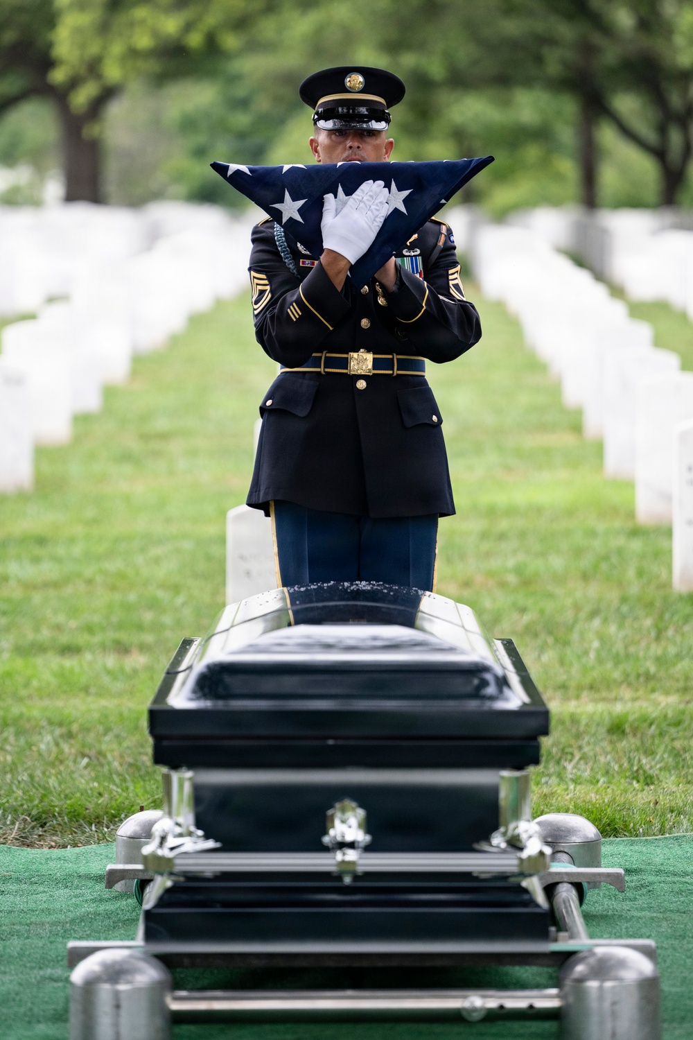 Military Funeral Honors are Conducted for U.S. Army Sgt. Janice Montalto in Section 60