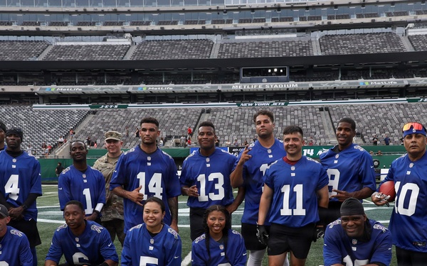 Marines, Soldiers, and families, represent Fort Hamilton in the annual Salute to Service Bowl at MetLife Stadium.