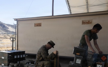 Headquarters Battalion inventory ammo at the Combat Center