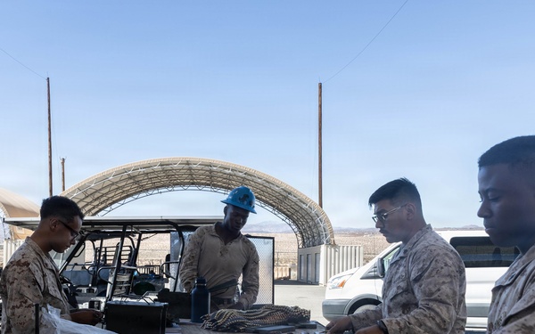 Headquarters Battalion inventory ammo at the Combat Center