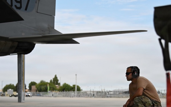 144FW commander Col. Travis "Plague" Stephens prepares for a flight