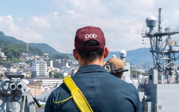 USS San Diego conducts routine operations off the coast of Sasebo