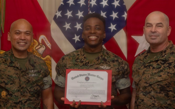 3rd MLG CG awards quarterly recognition to Marines, Sailors
