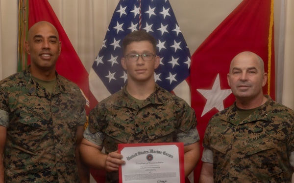 3rd MLG CG awards quarterly recognition to Marines, Sailors