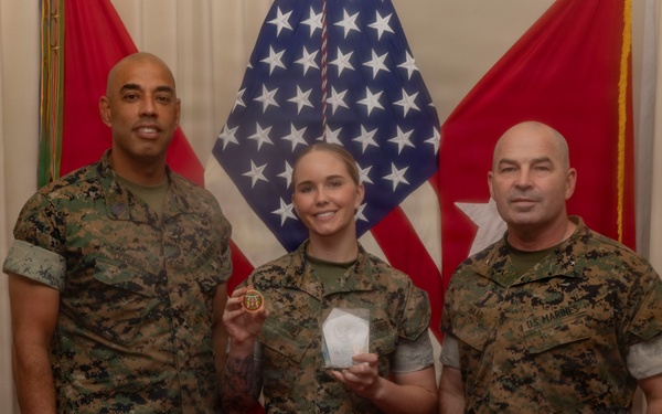 3rd MLG CG awards quarterly recognition to Marines, Sailors