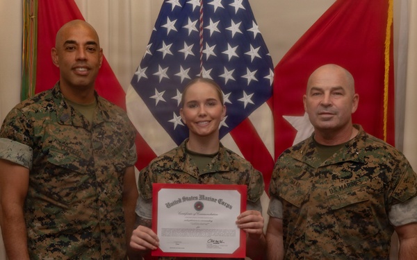 3rd MLG CG awards quarterly recognition to Marines, Sailors