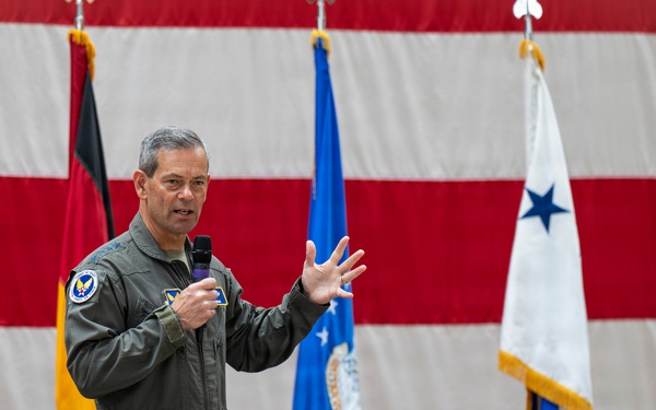 CSAF, CMSAF highlight forward readiness, deterrence during visit to Spangdahlem Air Base