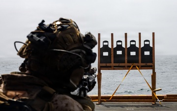 U.S. Marines Conduct Marksmanship Training Aboard USS Boxer