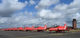 Red Arrows swoop in to RAF Mildenhall