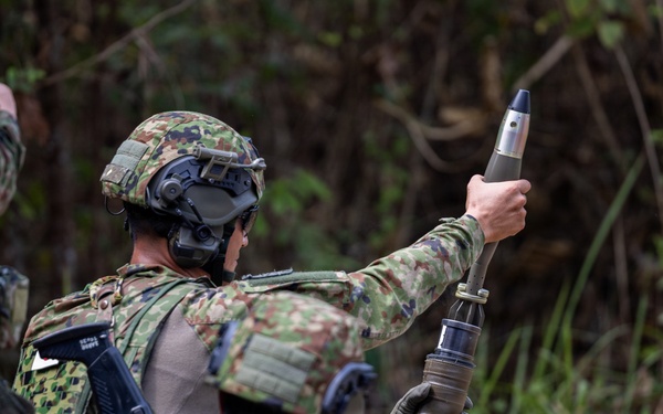 Super Garuda Shield: MRF-D Marines observe Japanese soldiers, Indonesian marines perform mortar live-fire range