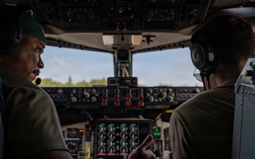 KC135 supports sunset patrol operations