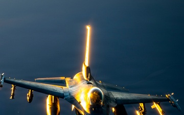 KC135 supports sunset patrol operations