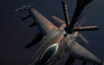 KC135 supports sunset patrol operations