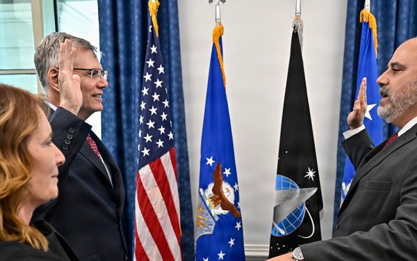 Assistant SecAF Hernandez-Baquero swearing in