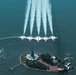 Thunderbirds fly over Statue of Liberty