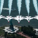 Thunderbirds fly over Statue of Liberty