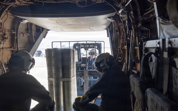 VMX-1 prepares sonobuoys for hand deployment at MCAS Miramar