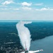 Thunderbirds fly over Statue of Liberty