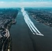 Thunderbirds fly over Statue of Liberty