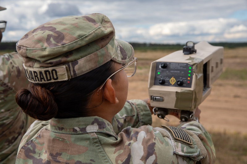 U.S. Army Soldiers train with Dronebuster technology