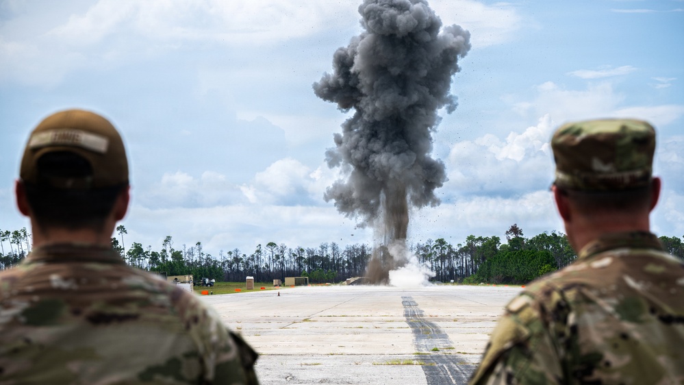 801st RHTS EOD conducts controlled airfield detonation