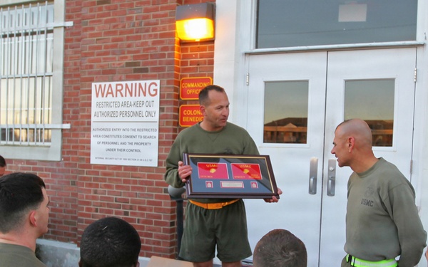 24th MEU Marines recognize the Sgt. Maj. Gallegos legacy