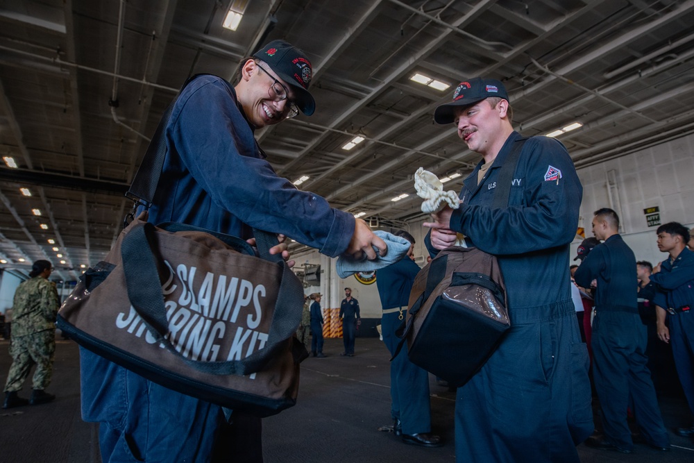 USS Theodore Roosevelt Conducts Damage Control Training