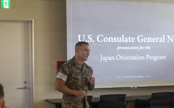Consul General Ou speaks to Marines at staff NCO symposium